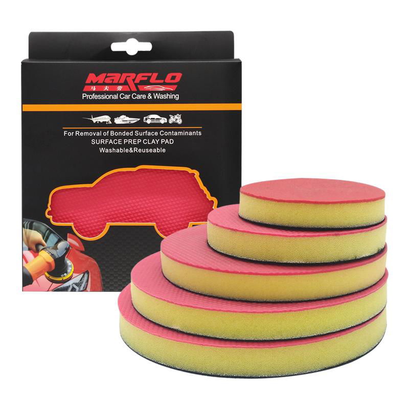 Clay sponge pad car wash foam disc hand tool waxed polisher pad for car polisher