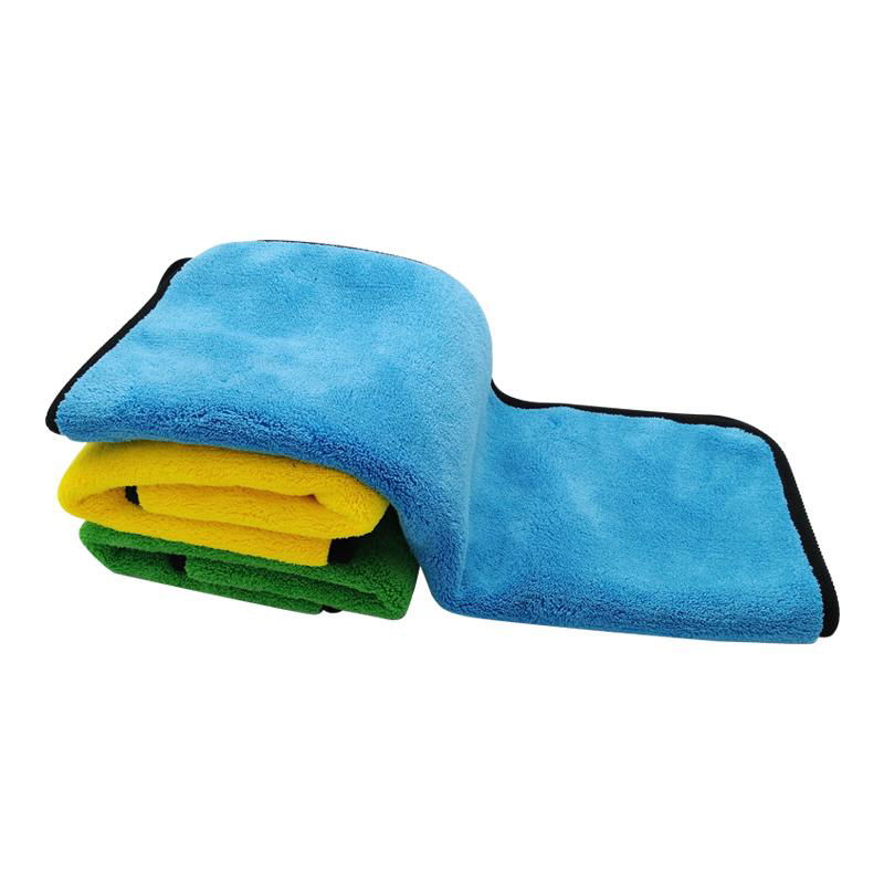 耐用超厚豪華車超細纖維清潔布洗車毛巾顏色隨機汽車配件