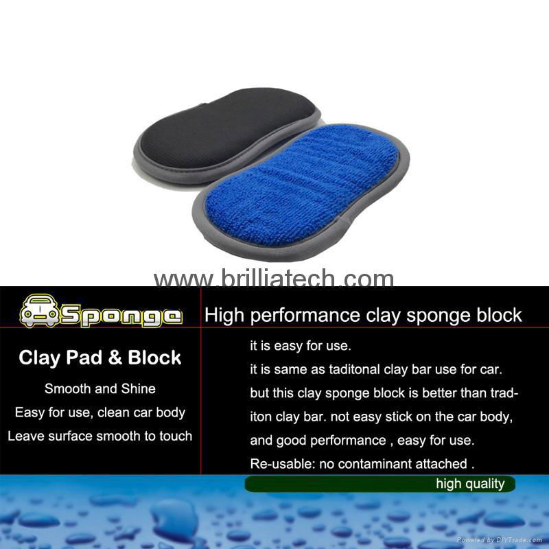 Magic Clay Bar Rust Remover Sponge Pad Auto Care Car Washing Polish Wax Microfib 5
