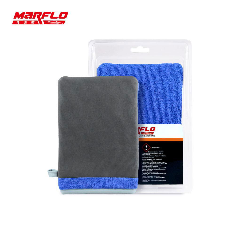 BT-6016 Medium Magic Clay Mitt Pad Eraser with Blister Package Blue or Red Glove