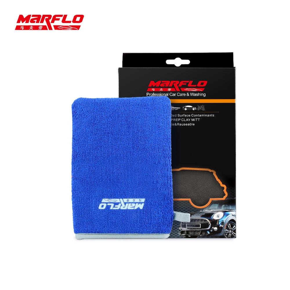 BT-6016 Medium Magic Clay Mitt Pad Eraser with Blister Package Blue or Red Glove 4