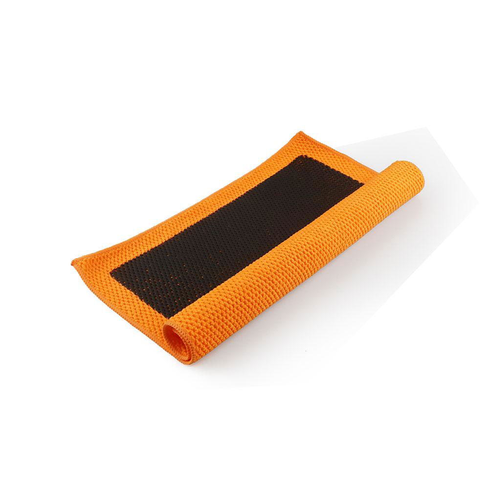 BT-6009 Piont Orange Clay Cloth  Clay Towel Pad Eraser with Blister Glove  3