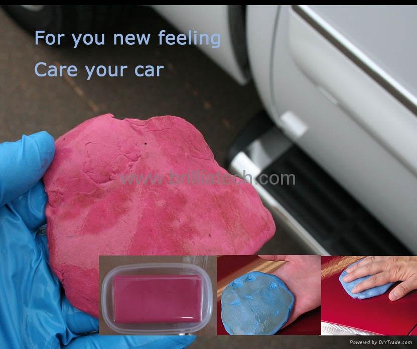 汽车强力去污产品不掉漆粉色火山去污泥祛铁粉虫胶专用养护工具 2