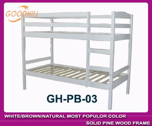 solid white color bunk bed in modern style