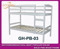 solid white color bunk bed in modern style