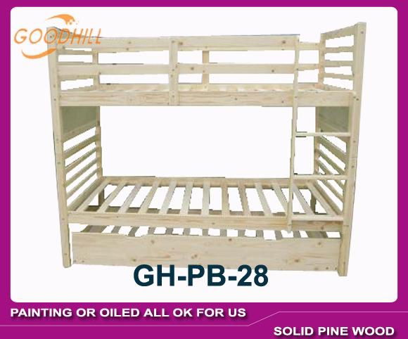 natural bunk bed with big drawers and storage box 3