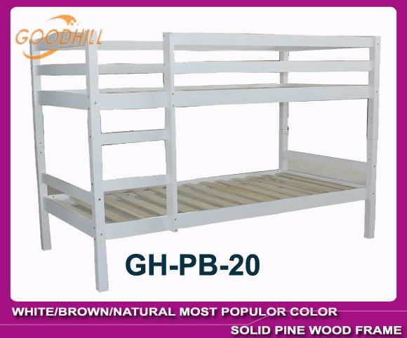 white bunk bed with slat head structure 5