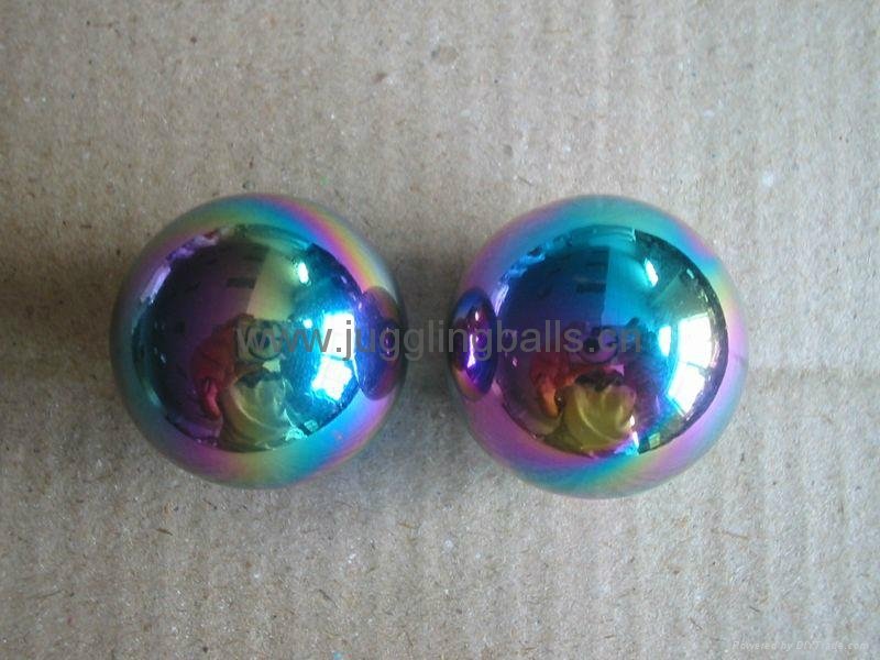 Empty chrome plated steel balls