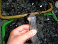 100% natural black phantom quartz points 1