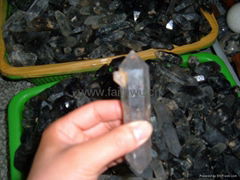 100% natural black phantom quartz points