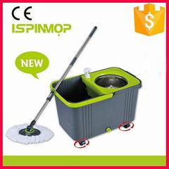 ISPINMOP floor cleaning spin mop adjustable mop handle