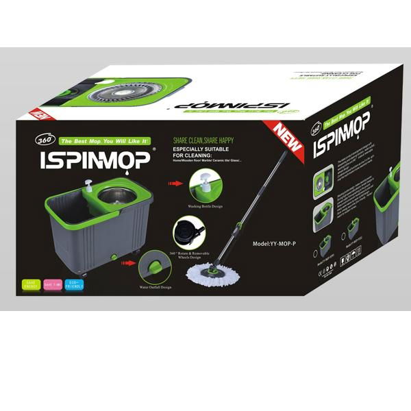 ISPINMOP 360 degree rotating mop bucket handle 3