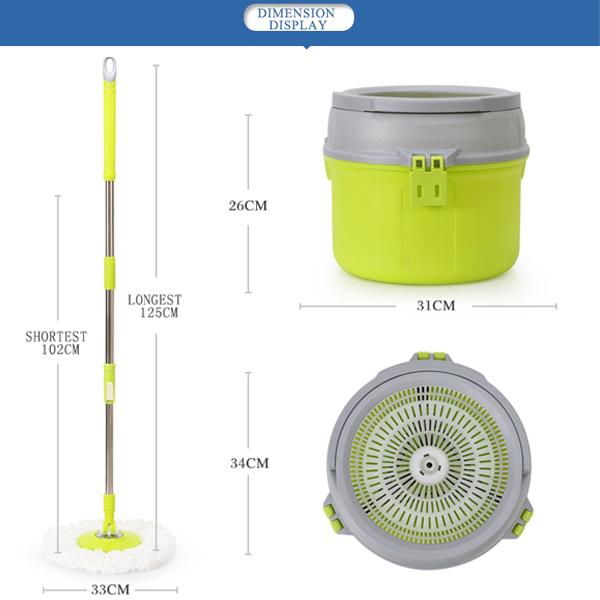 360 spin mop with 100% new PP material bucket 2