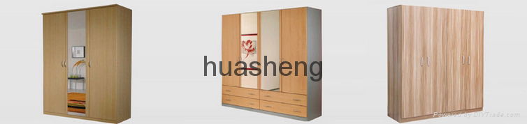 Cheap wooden MDF wardrobe laminate designs for bedroom 2