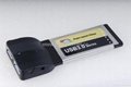 New products SuperSpeed USB3.0 2Ports PCMCIA Express Card 