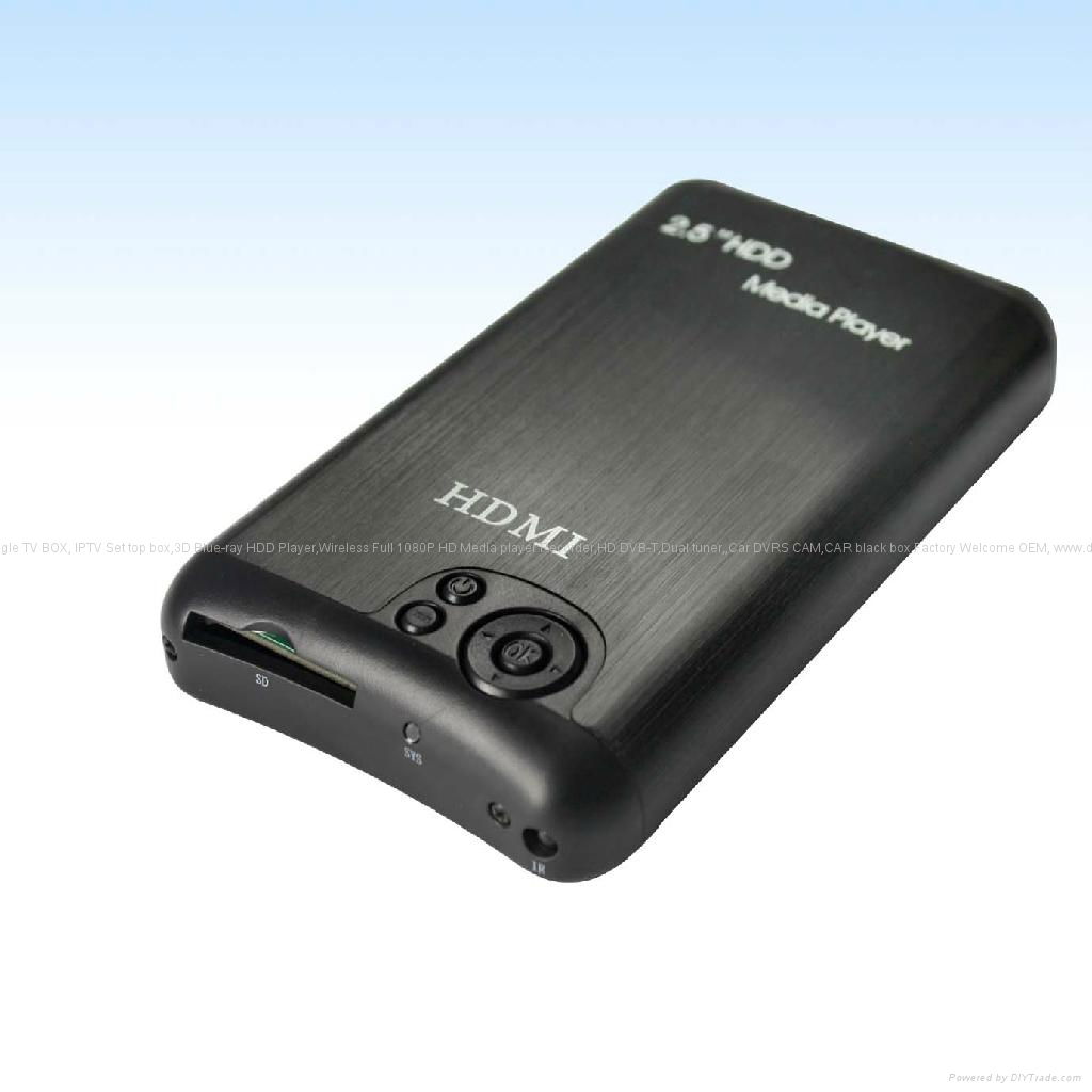 Portable 2.5"SATA Full HD 1080P HDD Player RM/MKV/H.2​64/DIVX/DTS-SD​/USB/HOST