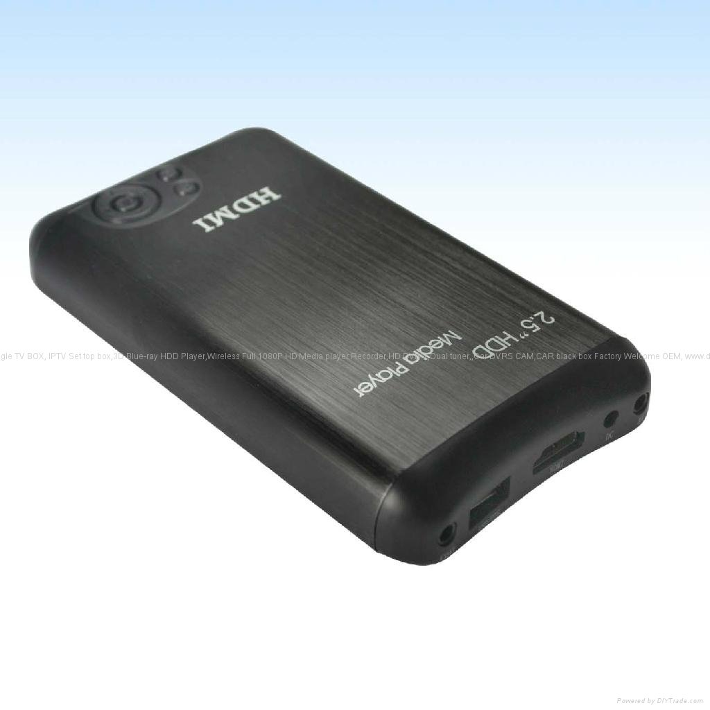 Portable 2.5"SATA Full HD 1080P HDD Player RM/MKV/H.2​64/DIVX/DTS-SD​/USB/HOST 2