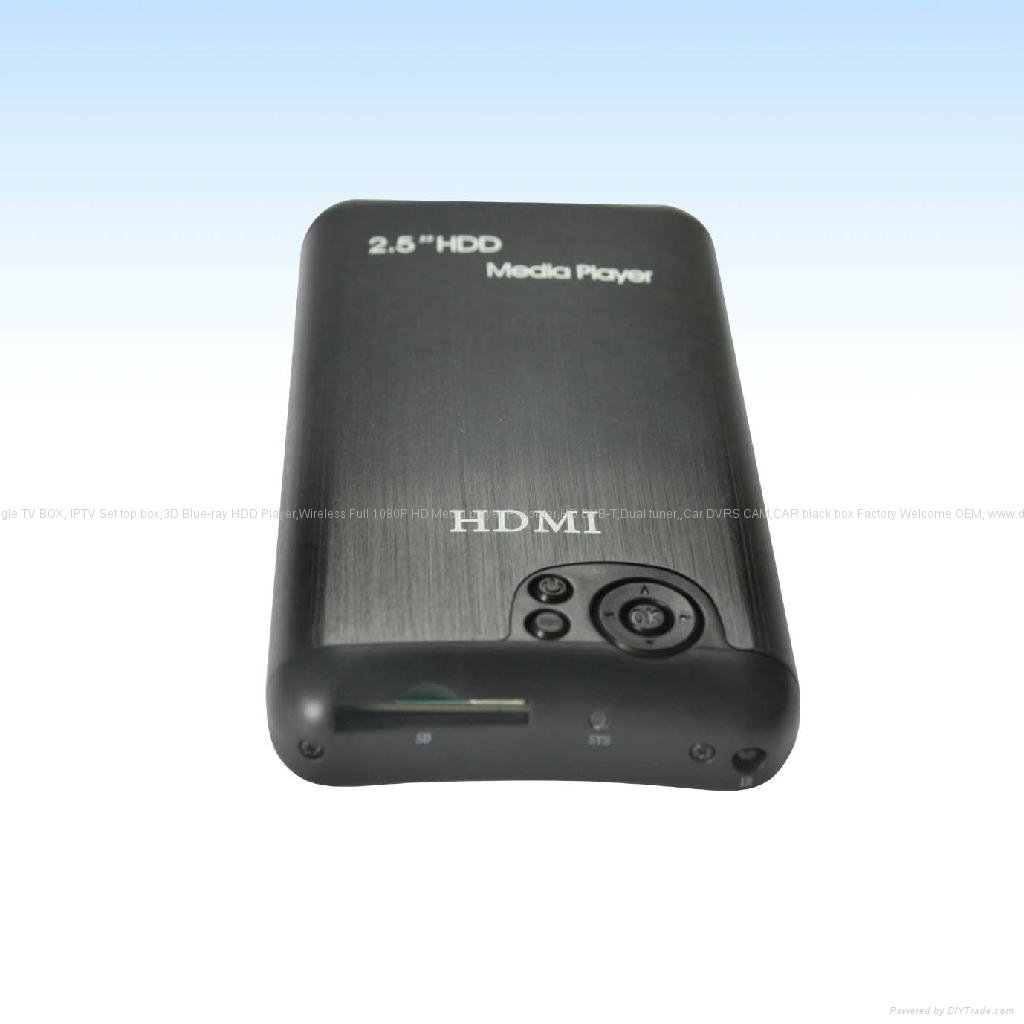 Portable 2.5"SATA Full HD 1080P HDD Player RM/MKV/H.2​64/DIVX/DTS-SD​/USB/HOST 3