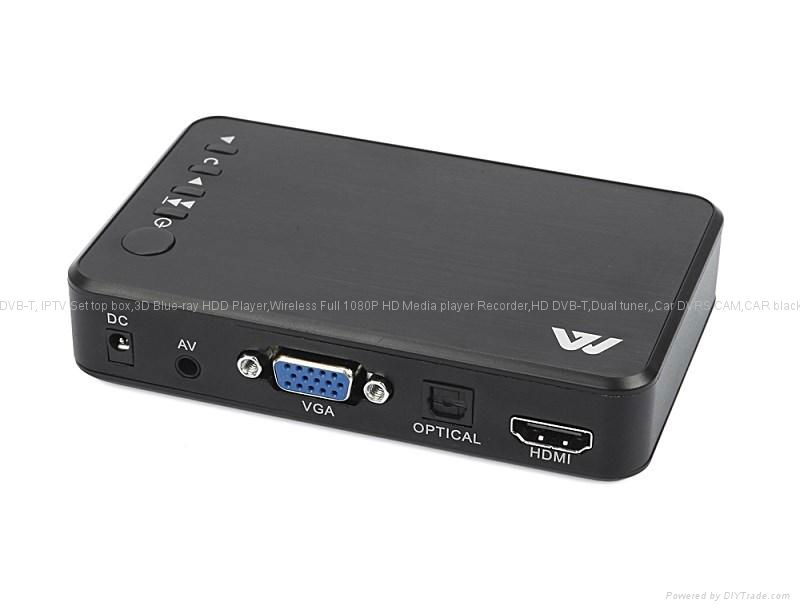 Full HD 1080P USB External HDD Media Player with SD Optical HDMI VGA AV output