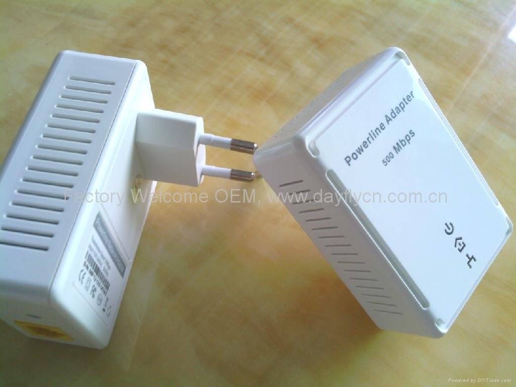  Home Plug 500Mbps PowerLine AV Network Adapter Starter Kit   3