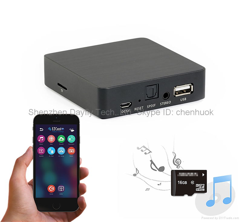 NEW WiFi Music Streamer USB/TF card hifi DTS Audio, Optical and 3.5'' 