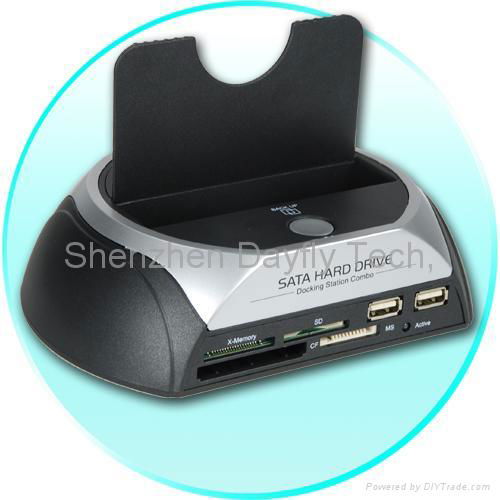 2.5"/3.5"SATA HDD Docking Station w/Card Reader+ HUB Model No: HD393 4