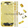 Apple iPhone 4 Diamond Middle Plate Housing Faceplates Gold 1