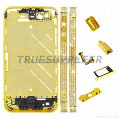 Apple iPhone 4 Diamond Middle Plate Housing Faceplates Gold