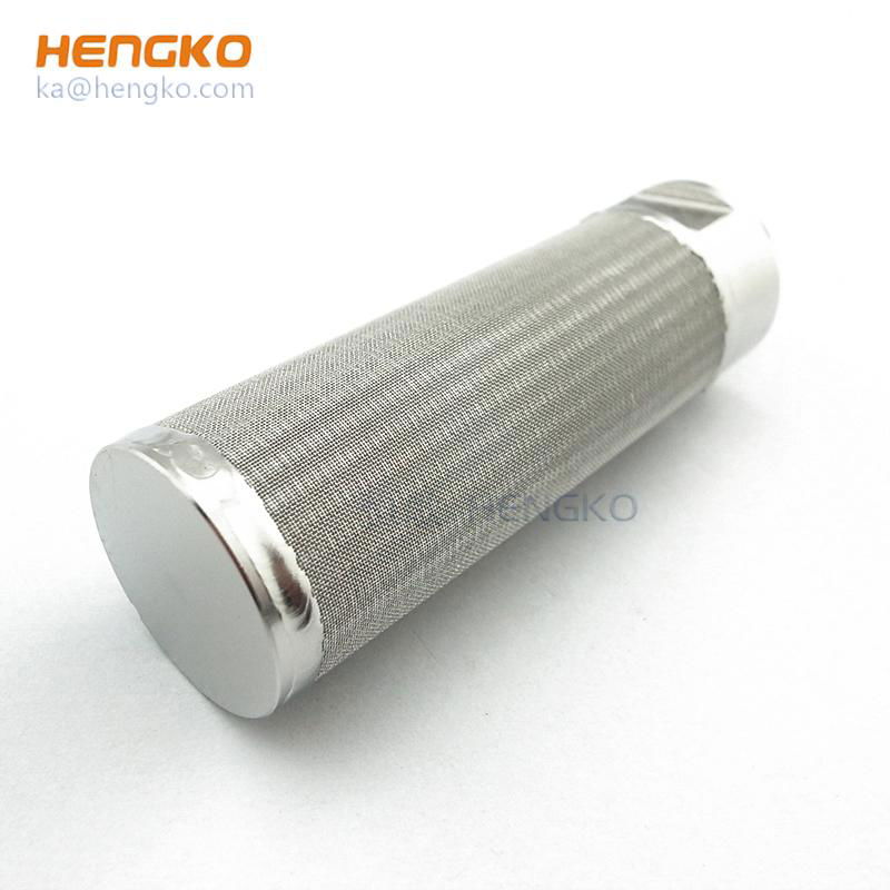 Microns Stainless steel sintering filter tubes cartridge 3