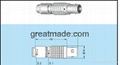 FGA metal multi-pole push pull self-latching circular connector 