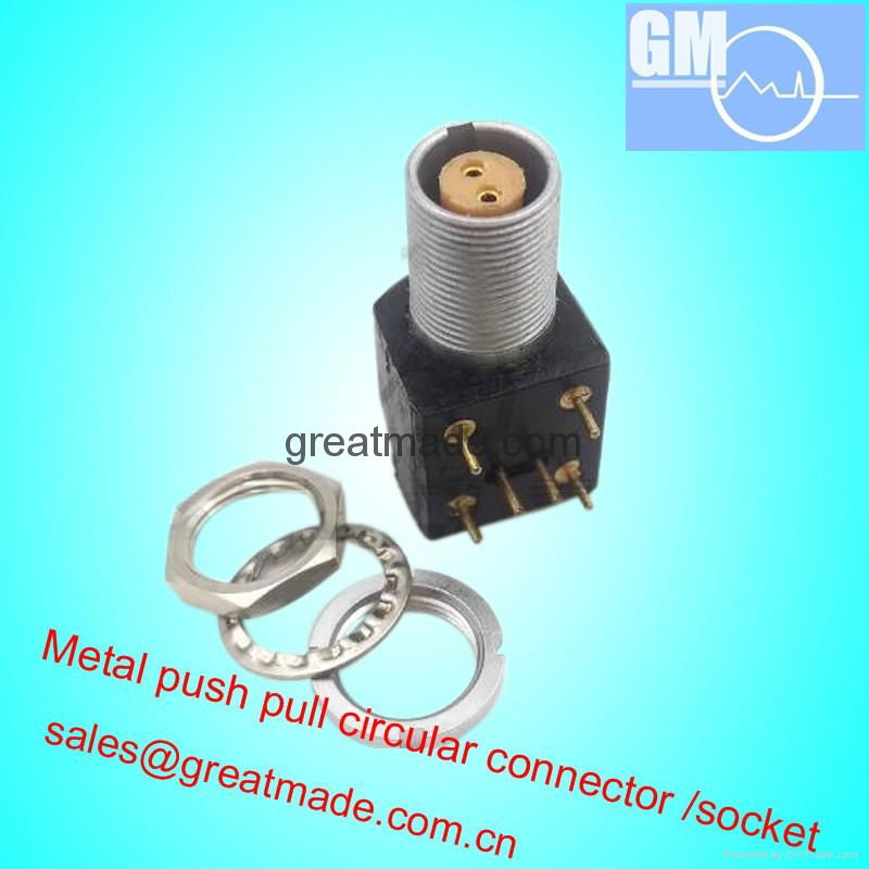 EXG 1B 0B 2pin Push-pull circular metal straight socket 