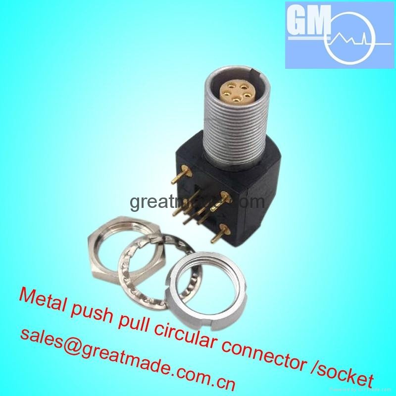EXG 0B 1B  5pin Push-pull circular metal straight socket
