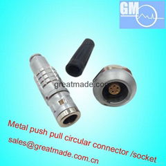 FGG/EGG 0K 5pin Push-pull circular metal straight plug /fixed socket 