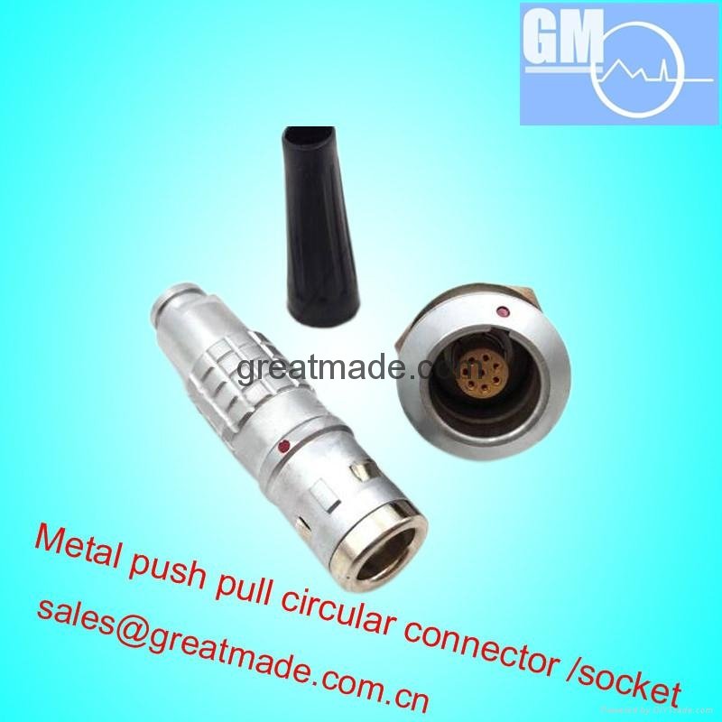 FGG/EGG 1K 308 Push-pull circular metal straight plug 