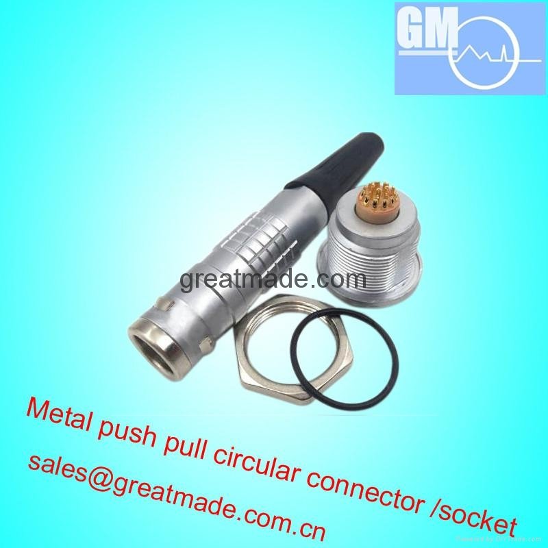 FGG/EGG  2K16pin Push-pull circular metal straight plug/fixed socket 