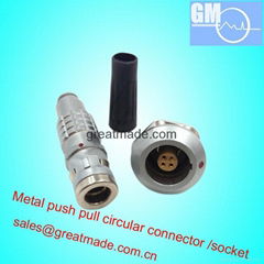 FGG/EGG 0K4pin Push-pull circular metal straight plug/fixed socket