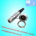 FGG EGG 0K 9pin Push-pull circular metal straight plug/fixed socket