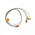 Compatible ECG leadwires cable 3-leads,IEC, Snap/Grabbe , for patient monitor,