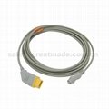 Nihon Kohden Compatible IBP cable with Philips Transducer Adapter