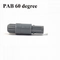 Medical Connector PAG PAA PAB PAC 1P Male Plug 0 40 60 80 Degree Two Keyings