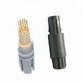  Connector 1P Two Keying PAG 1-10pin14pin 40 DegreeStraight Plug With Backnut