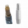 1P Plastic Connector Two Keying PAG 2-10pin 14pin 60 Degree Plug With Backnut