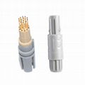 1P Plastic Connector Two Keying PAG 2-10pin 14pin 60 Degree Plug With Backnut