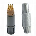 Plastic Connector PAG 2-10pin 14pin 1P Two Keying 80 Degree  Plug With Backnut