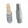 Plastic Connector PAG 2-10pin 14pin 1P Two Keying 80 Degree  Plug With Backnut