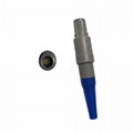 Plastic Connector PAG 1P Two Keying 60 Degree Push-Pull Plug With Bend Relief