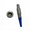 Plastic Connector PAG 1P Two Keying 60 Degree Push-Pull Plug With Bend Relief