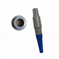 Plastic Connector PAG 1P Two Keying 60 Degree Push-Pull Plug With Bend Relief