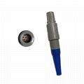 Plastic Connector PAG 1P Two Keying 60 Degree Push-Pull Plug With Bend Relief