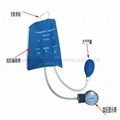 500ml reusable infusion pressure bag with pressure gauge (blue) mesh surface